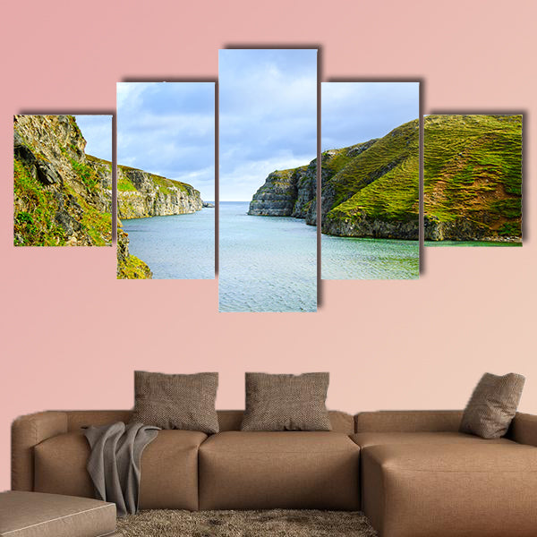 Smoo Cave bay landscape in Durness. Sutherland, Highlands wall art