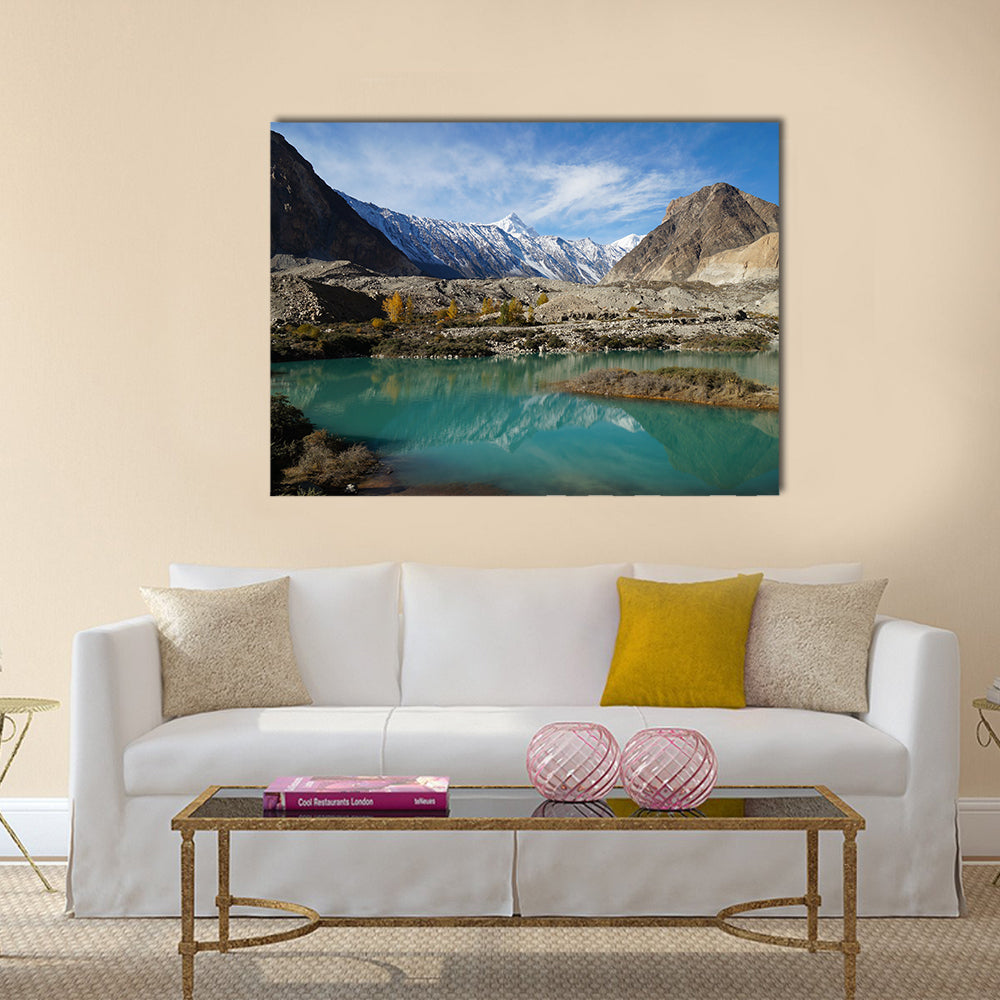 Beautiful lake and mountains ,Pasu,Northern Pakistan multi panel canvas wall art