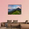 Rainbow over mountain peak Multi panel canvas wall art