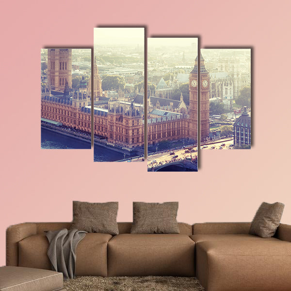 London - Palace of Westminster, UK multi panel canvas wall art