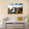 The Victoria falls is the largest curtain of water in the world The falls and the surrounding area Multi panel canvas wall art