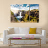 The Victoria falls is the largest curtain of water in the world The falls and the surrounding area Multi panel canvas wall art