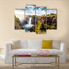 The Victoria falls is the largest curtain of water in the world The falls and the surrounding area Multi panel canvas wall art