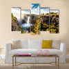 The Victoria falls is the largest curtain of water in the world The falls and the surrounding area Multi panel canvas wall art