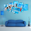 robot manipulates chemical tubes in the laboratory multi panel canvas wall art