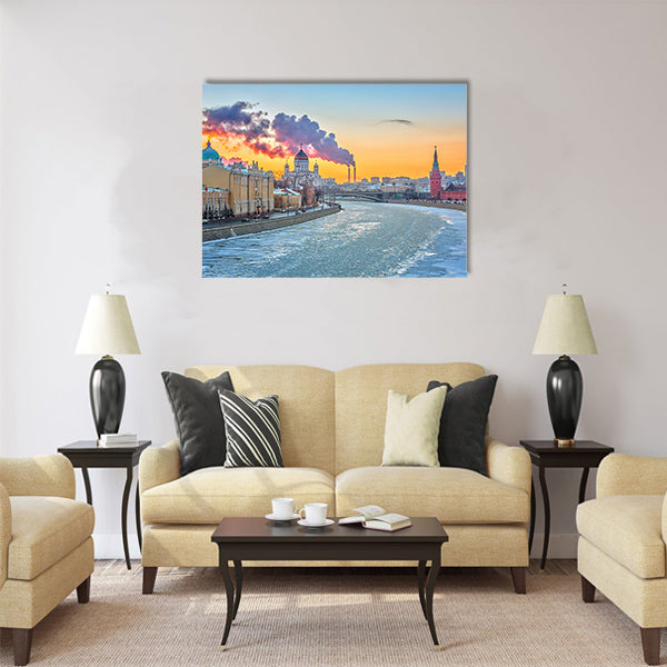 Winter in Moscow Multi panel canvas wall art