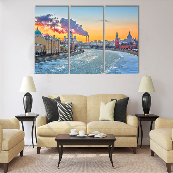 Winter in Moscow Multi panel canvas wall art