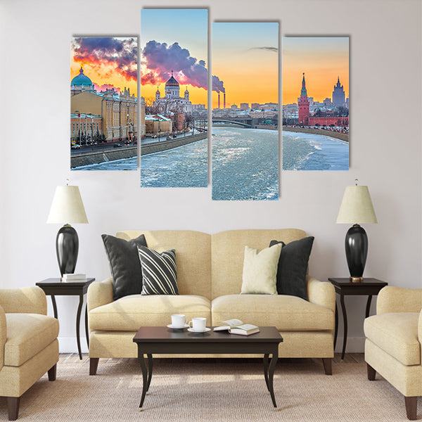 Winter in Moscow Multi panel canvas wall art
