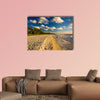 Evening light at the beach in Naples, Florida multi panel canvas wall art