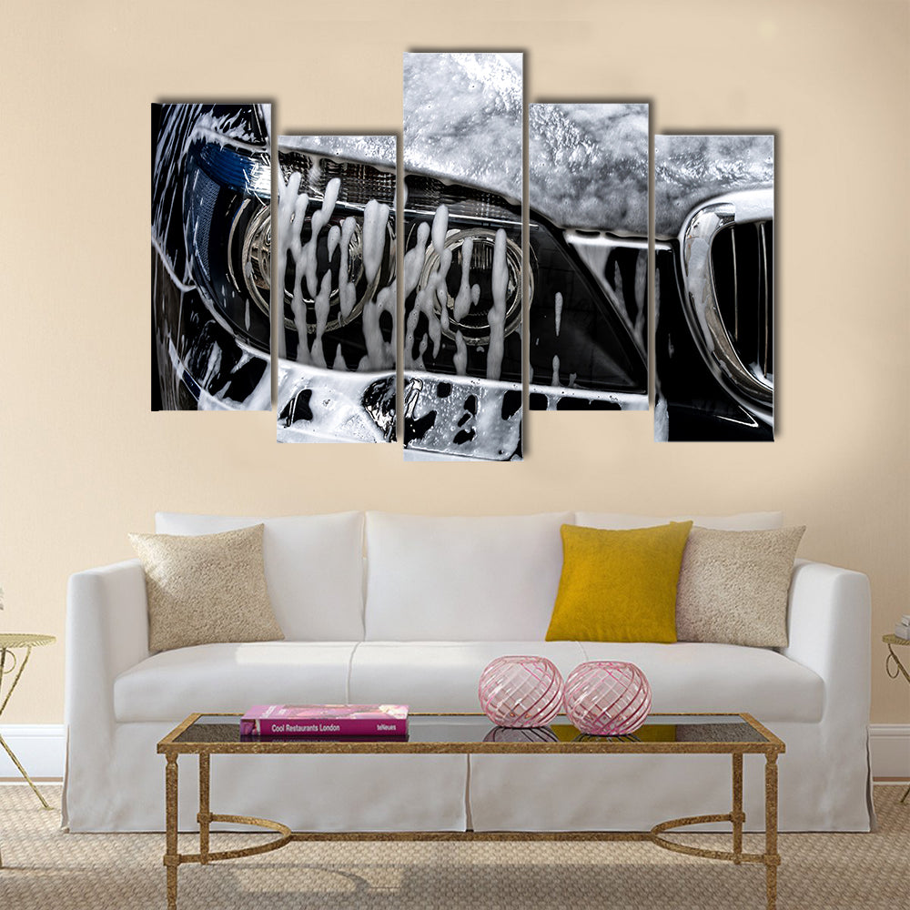 Car wash with soap Multi panel canvas wall art