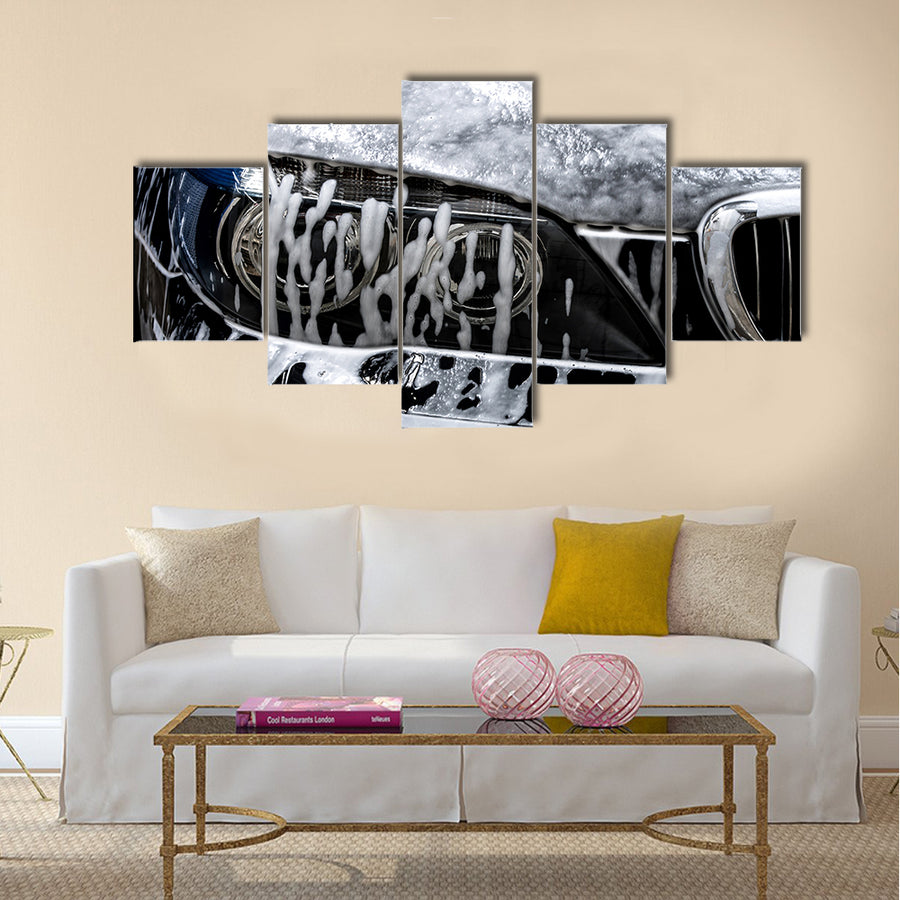 Car wash with soap Multi panel canvas wall art