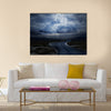 Thunderstorm over the Road Multi Panel Canvas Wall Art