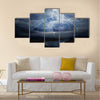 Thunderstorm over the Road Multi Panel Canvas Wall Art