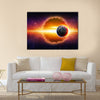 aliens planet approaching planet Earth Multi Panel Canvas Wall Art