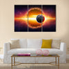 aliens planet approaching planet Earth Multi Panel Canvas Wall Art