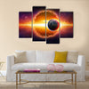 aliens planet approaching planet Earth Multi Panel Canvas Wall Art