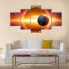 aliens planet approaching planet Earth Multi Panel Canvas Wall Art