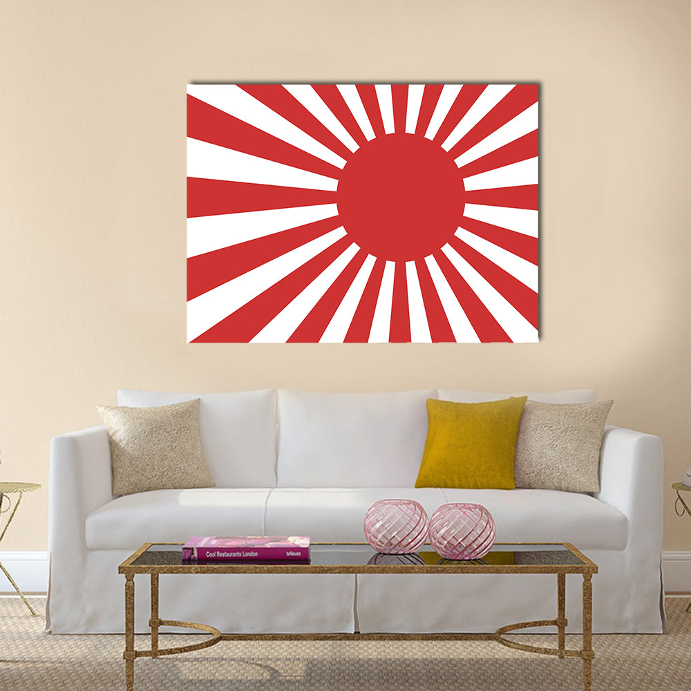 Vector image of the Japanese flag as a background Multi Panel Canvas Wall Art