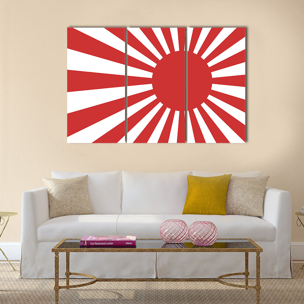Vector image of the Japanese flag as a background Multi Panel Canvas Wall Art