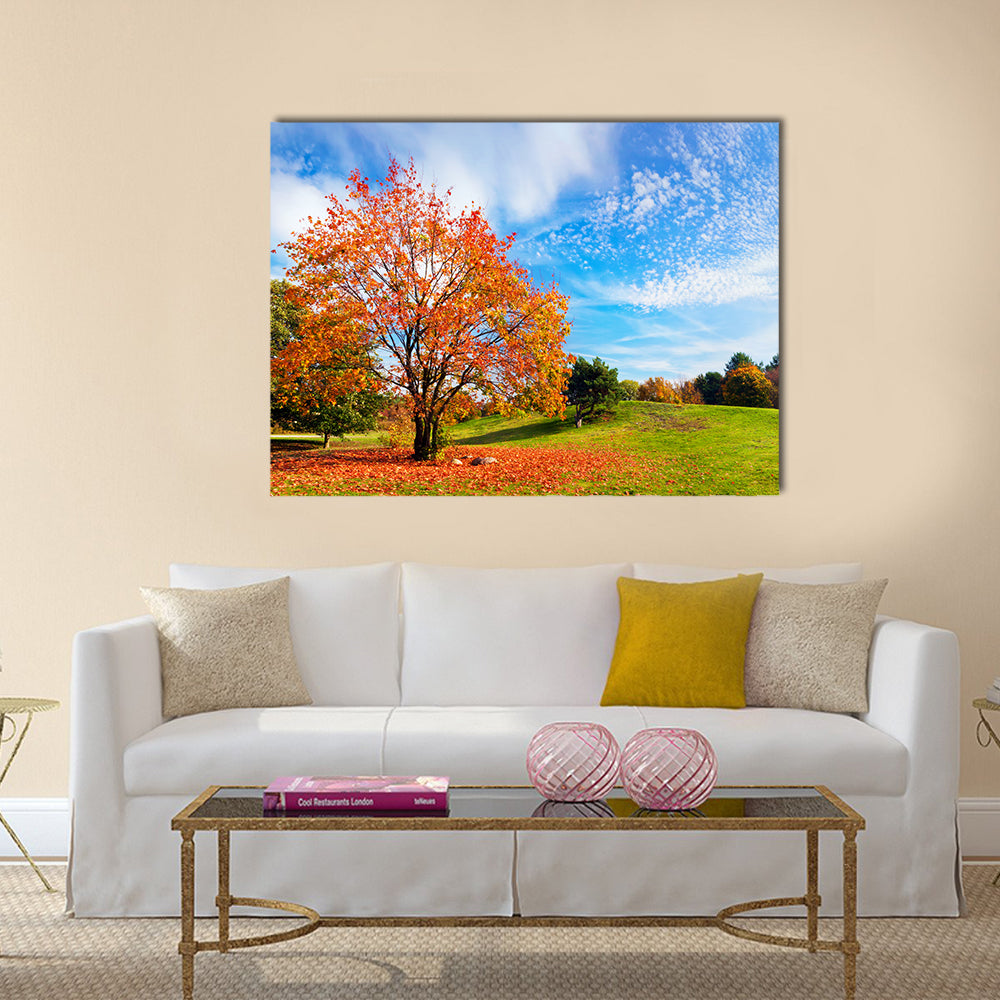 Autumn, fall landscape Multi panel canvas wall art