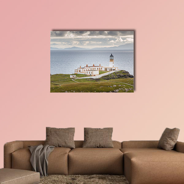 Lighthouse on the cliffs of Neist Point a famous landmark wall art