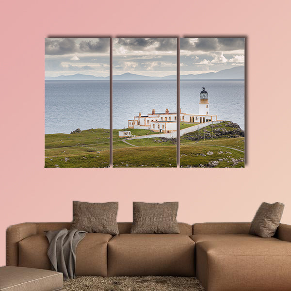 Lighthouse on the cliffs of Neist Point a famous landmark wall art