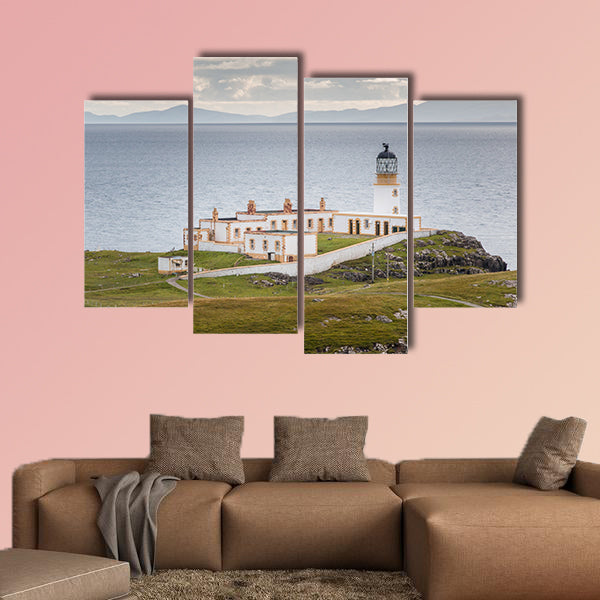 Lighthouse on the cliffs of Neist Point a famous landmark wall art