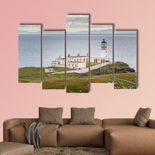 Lighthouse on the cliffs of Neist Point a famous landmark wall art