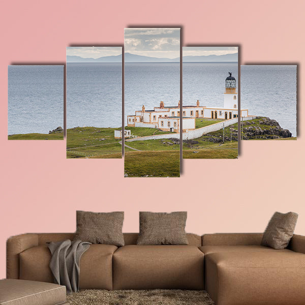 Lighthouse on the cliffs of Neist Point a famous landmark wall art
