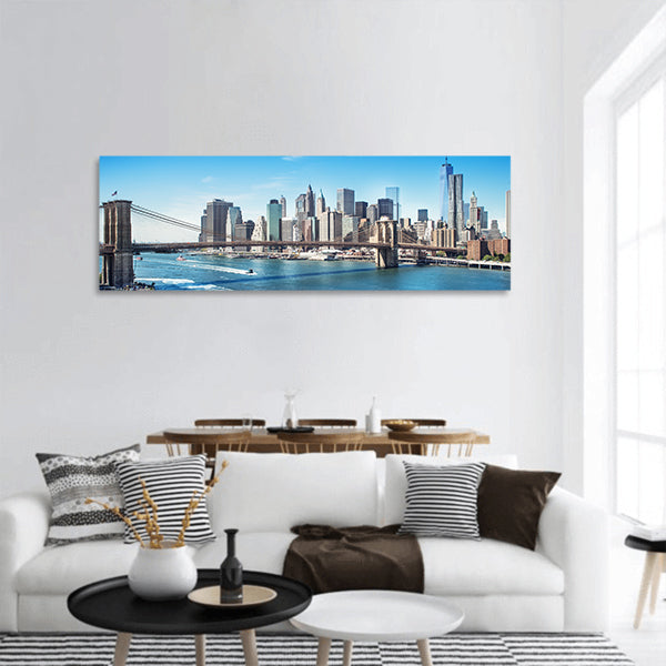Manhattan New york panoramic canvas wall art