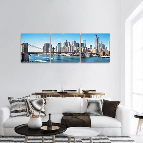 Manhattan New york panoramic canvas wall art