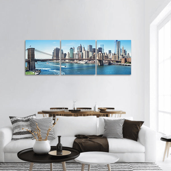 Manhattan New york panoramic canvas wall art