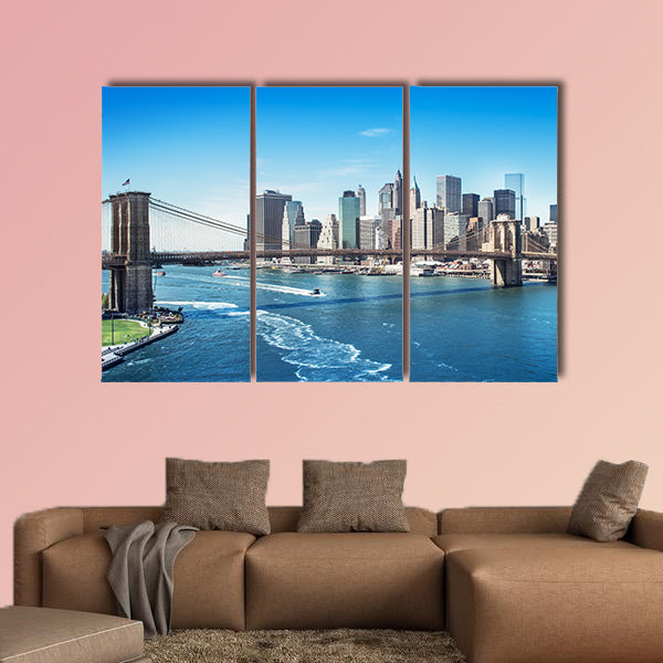 Manhattan New York multi panel canvas wall art