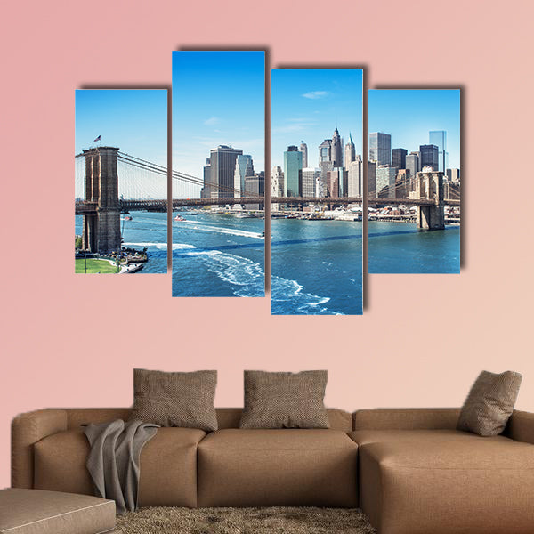 Manhattan New York multi panel canvas wall art