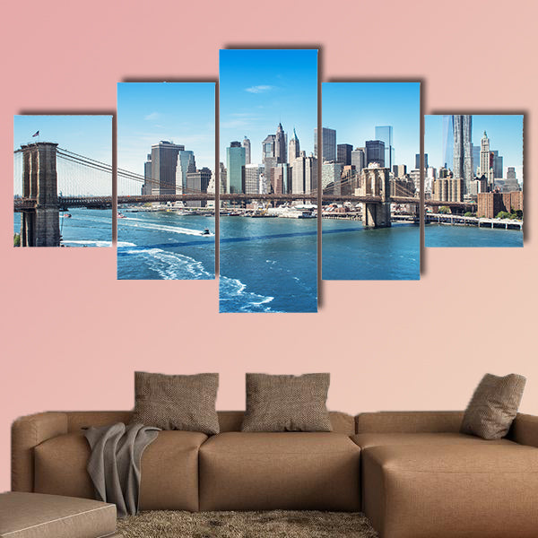 Manhattan New York multi panel canvas wall art