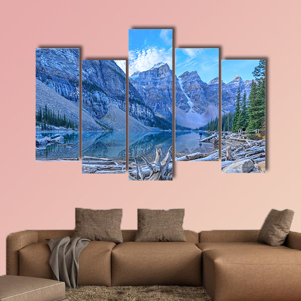 Moraine Lake, Banff National Park, Alberta, Canada Multi panel canvas wall art