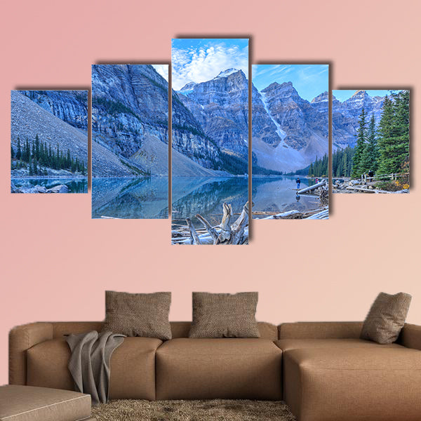 Moraine Lake, Banff National Park, Alberta, Canada Multi panel canvas wall art