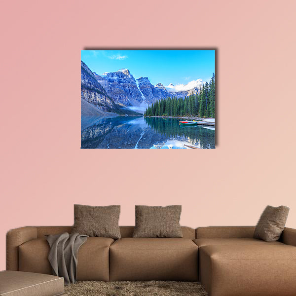 Moraine Lake, Banff National Park, Alberta, Canada Multi panel canvas wall art