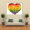 Rainbow heart of fruits and vegetables Multi panel canvas wall art