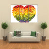 Rainbow heart of fruits and vegetables Multi panel canvas wall art