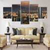 View of Santiago de Chile with Los Andes mountain range Multi panel canvas wall art