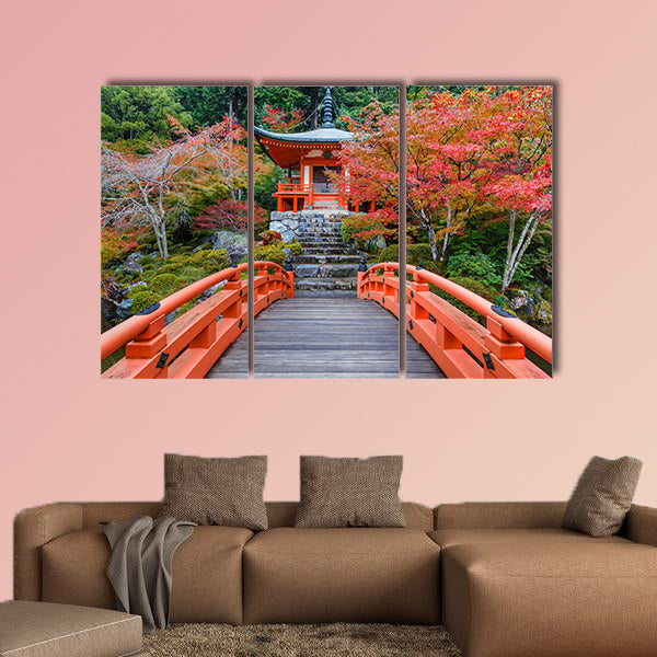 Early autumn at Daigoji Temple in Kyoto, Japan multi panel canvas wall art