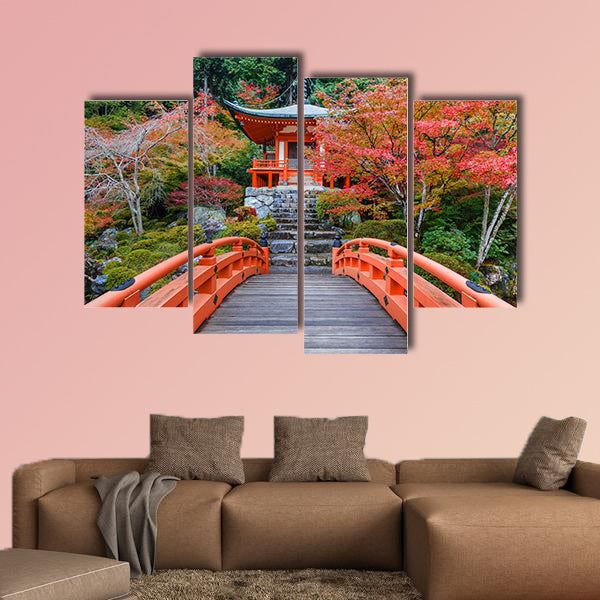 Early autumn at Daigoji Temple in Kyoto, Japan multi panel canvas wall art