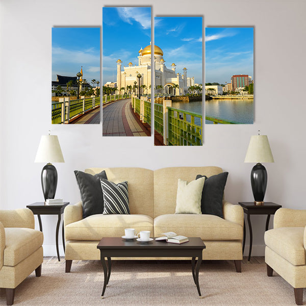 Sultan Omar Ali Saifuddin mosque, Brunei Multi panel canvas wall art