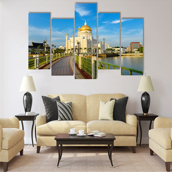 Sultan Omar Ali Saifuddin mosque, Brunei Multi panel canvas wall art