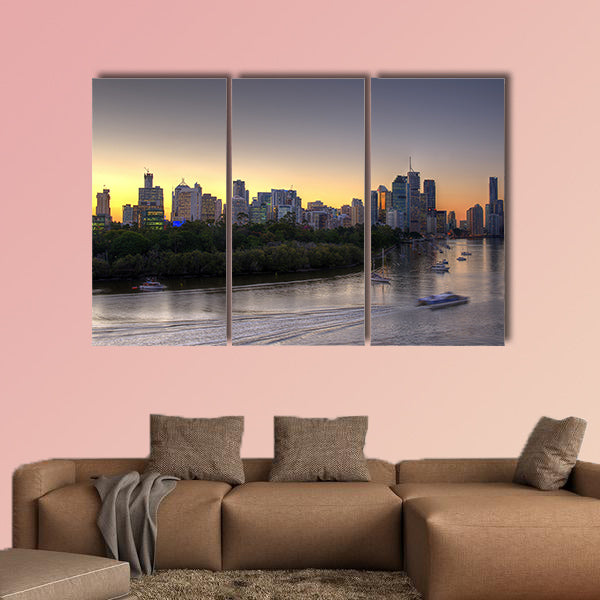 Brisbane city, QLD Australia Multi panel canvas wall art