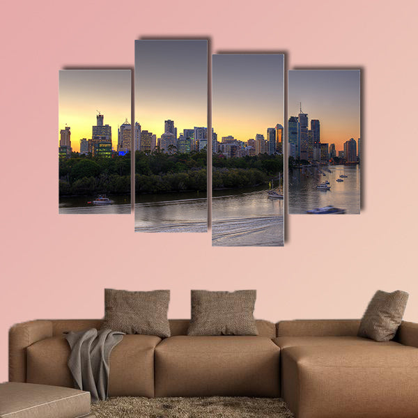 Brisbane city, QLD Australia Multi panel canvas wall art