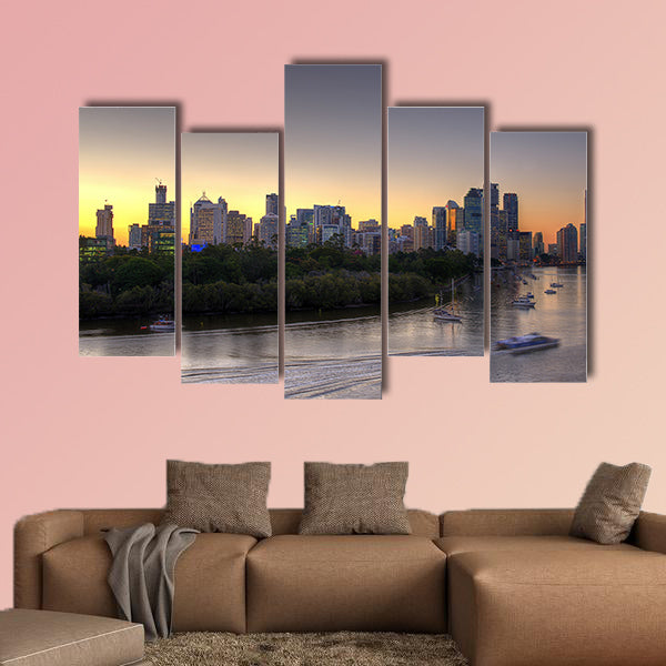 Brisbane city, QLD Australia Multi panel canvas wall art