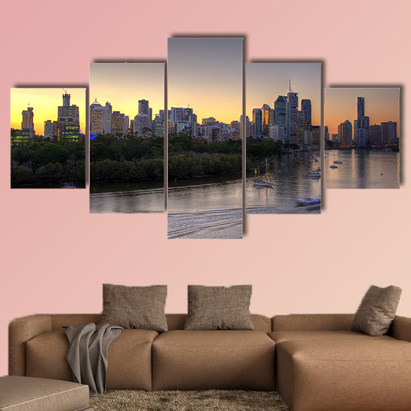 Brisbane city, QLD Australia Multi panel canvas wall art