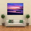 A beautiful purple Sunset at Plantation in (Malolo) Island, Fiji multi panel canvas wall art